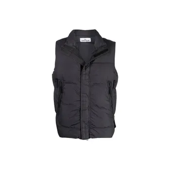 STONE ISLAND Vests Men Charcoal Gray
