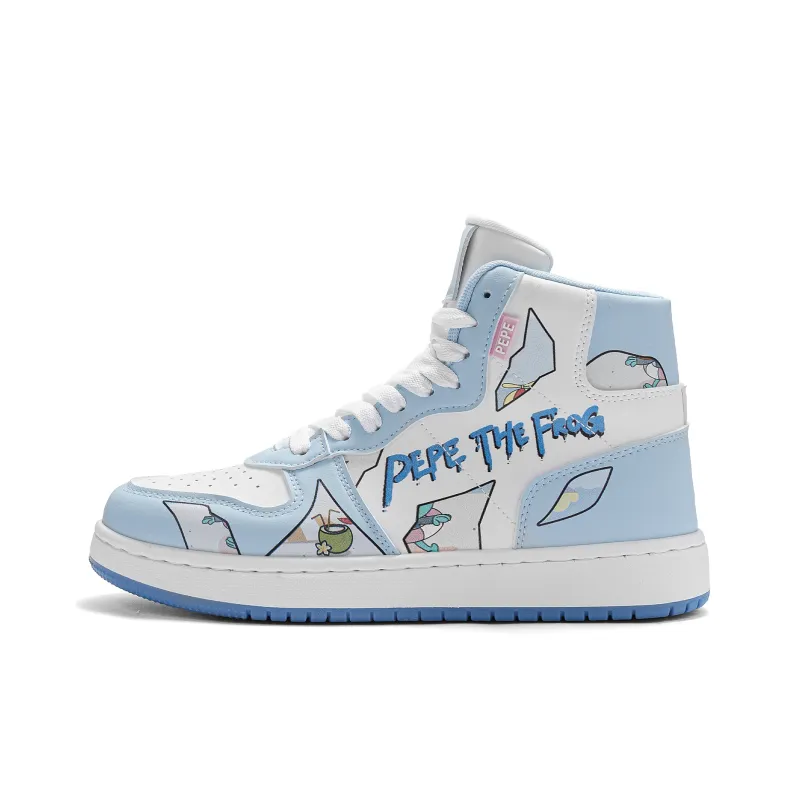 Pepe The Frog High-Top Skateboard Shoes Unisex-16