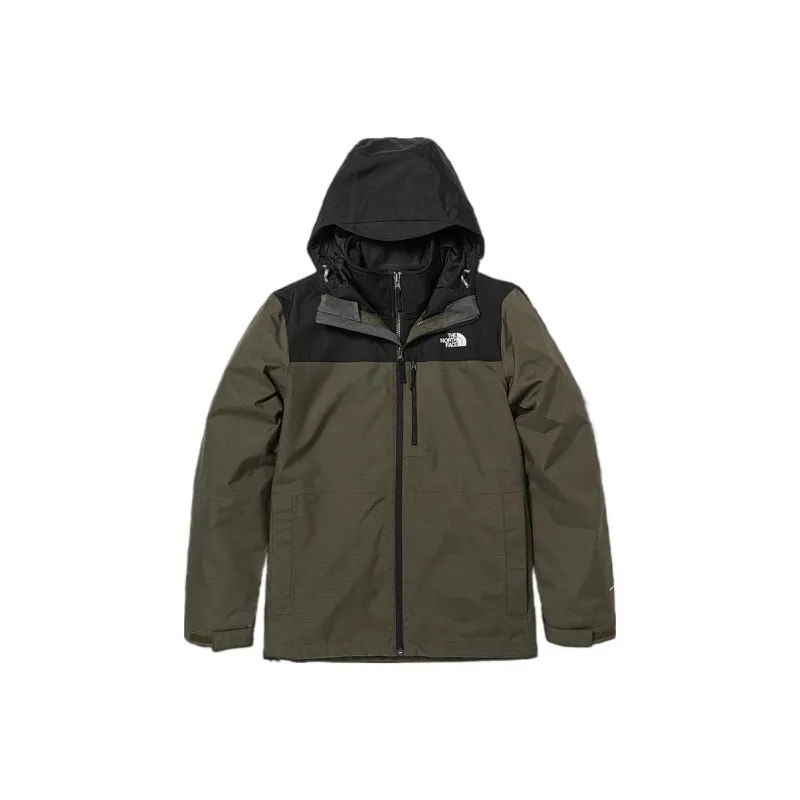 THE NORTH FACE Water Resistant Windproof Wear Resistant Warm Windbreaker Jacket Men's Army Green-0