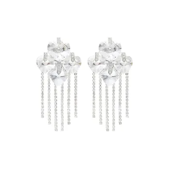 Jimmy Choo Heart Crystal Drop Earrings