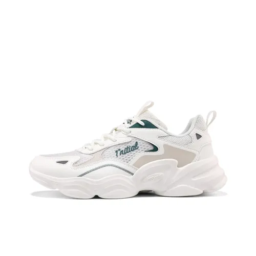 361° Yunshu Slip Resistant, Abrasion Resistant, Breathable Low Top Casual Shoes Men's White Green
