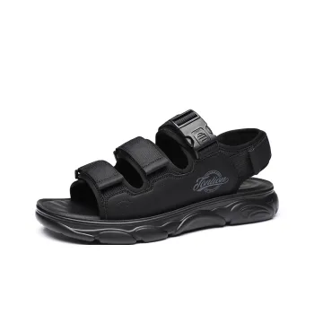 Tonlion Beach Sandals Men Black/Green/Sand