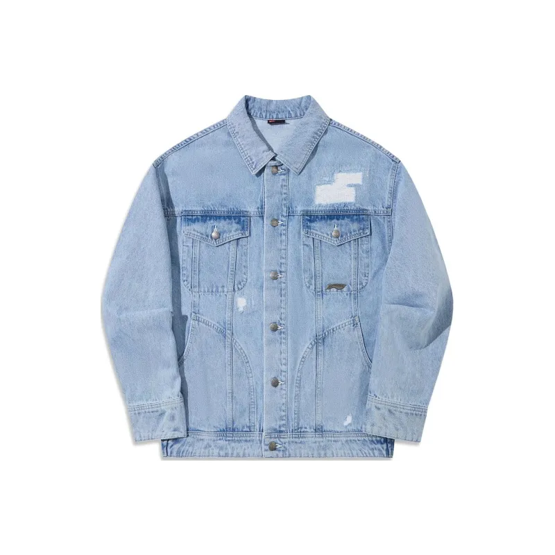LiNing Denim Jacket Men's Light Blue-0