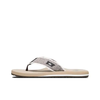 Quiksilver Abrasion Resistant Flip Flops Men's Beige Gray