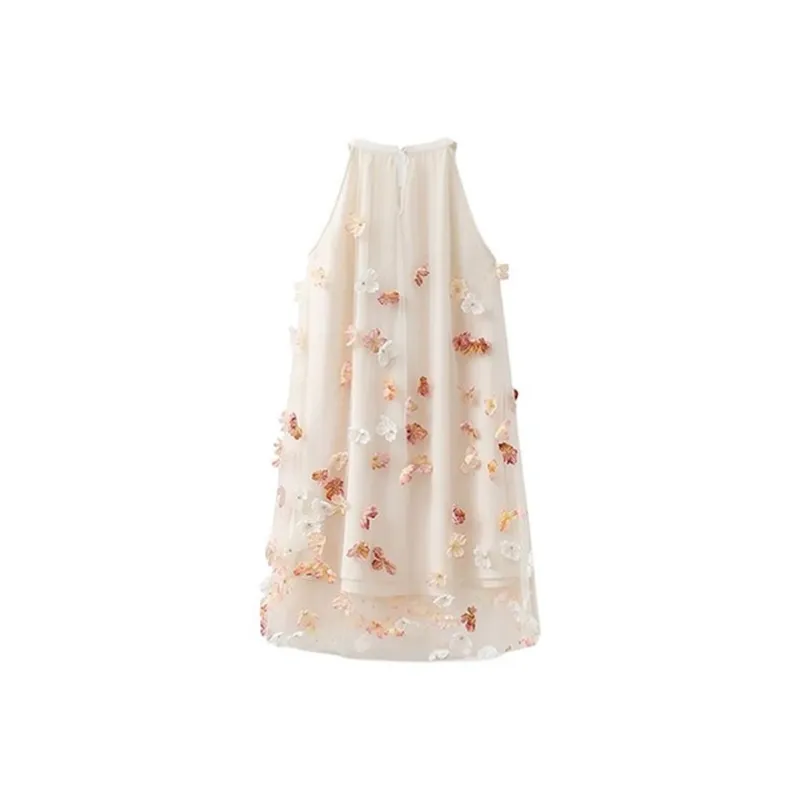 Mu Xiao Xin Sleeveless Dress Women's Pink-1