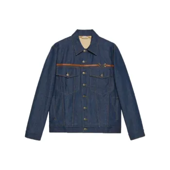 GUCCI Denim Jacket Men's Dark Blue