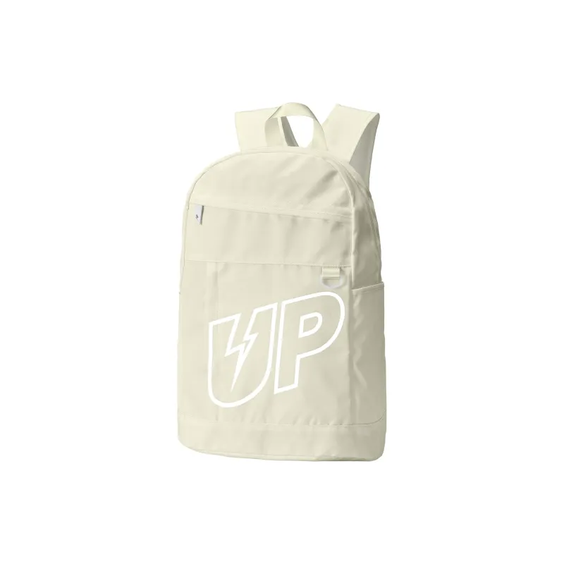 TURN UP Polyester Backpack Unisex Ecru-1