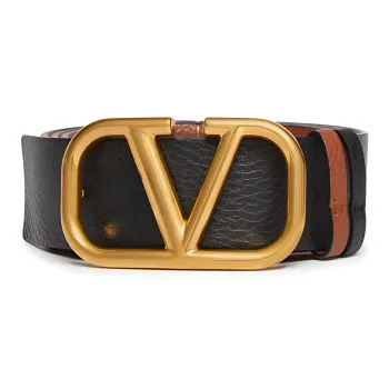 Valentino Double-Sided Design Men's Black Width: 4CM