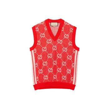 GUCCI Gg Jacquard Knitted Vest