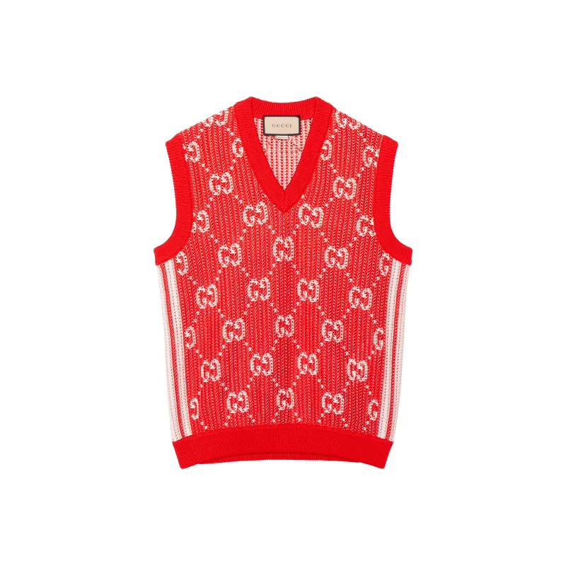 GUCCI Gg Jacquard Knitted Vest-0