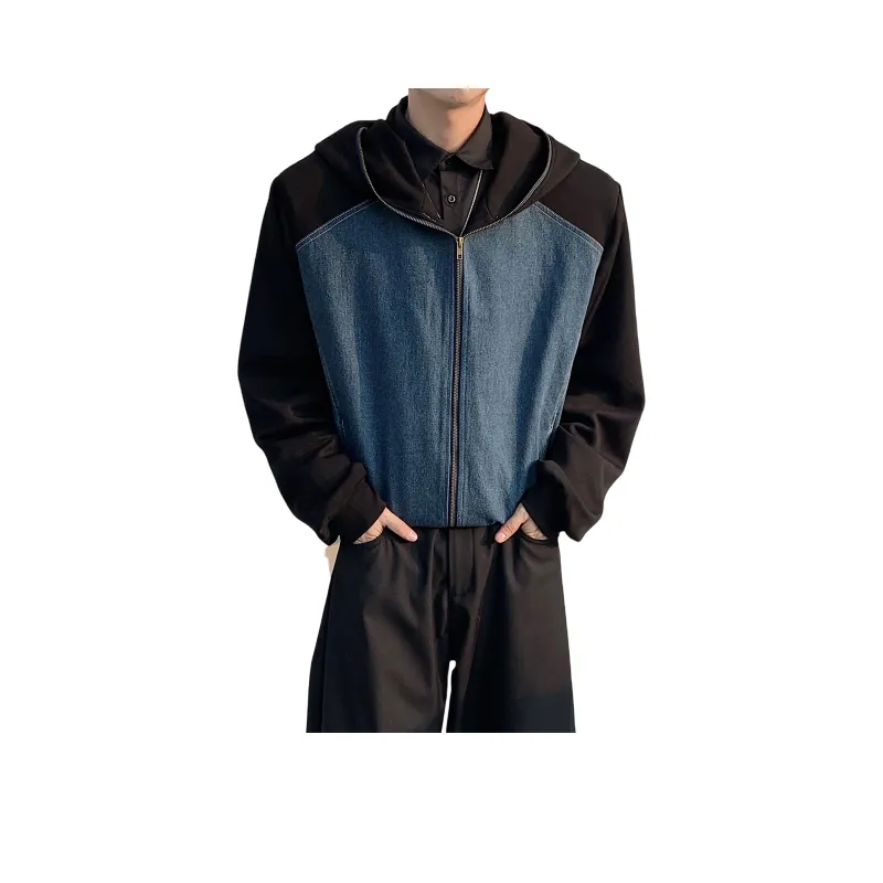 H.V.G.A Jackets Unisex Black Denim-0
