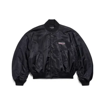 Balenciaga Logo Embroidered Jacket