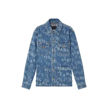 VERSACE JEANS COUTURE SS22 Denim Jacket Men's Blue