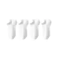 Large Heel Loop Socks 4 Pack (4 White)