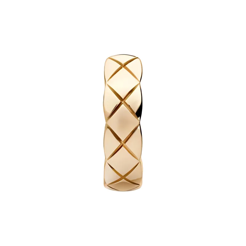 CHANEL 18K Gold Earrings Unisex Beige Gold-1