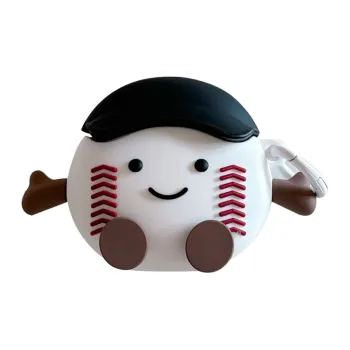CHRROTA Compatibility With Apple AirPods 4 Silicone Cartoon Black Baseball Cap Headphone Cases