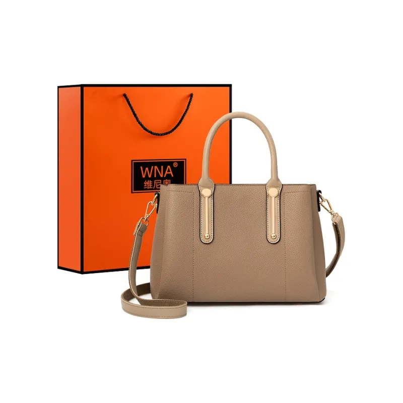 Vigno Synthetic Leather Handbag, One Shoulder, Crossbody Bag Regular Women's Elephant Gray-0