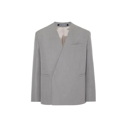 Jacquemus La Veste Cuadrada Business Suits Coats Men's Gray