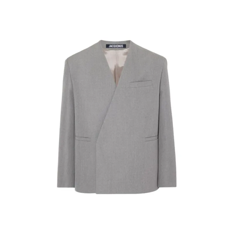 Jacquemus La Veste Cuadrada Business Suits Coats Men's Gray-0