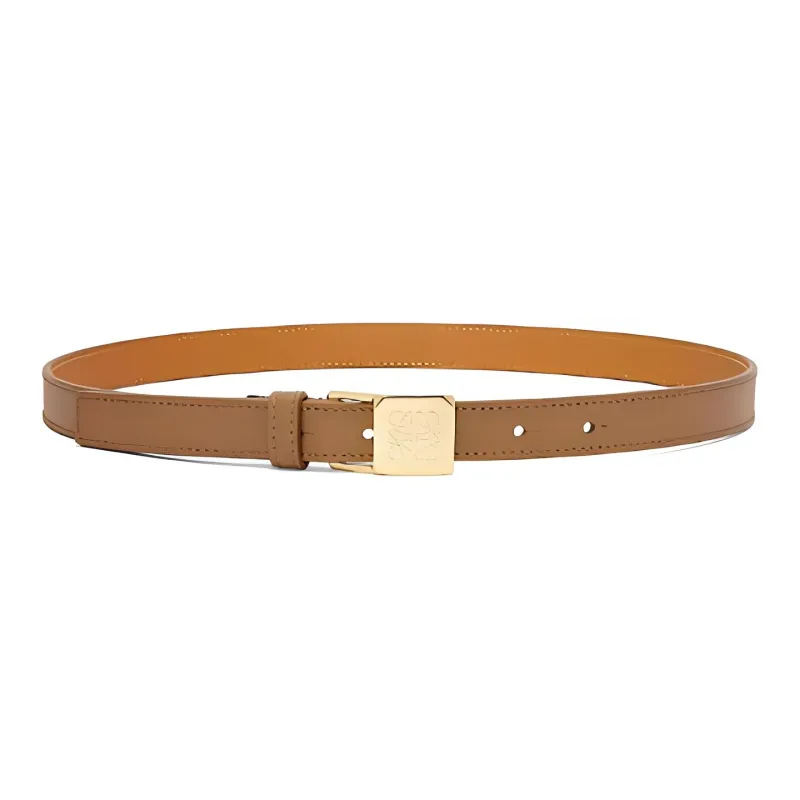 LOEWE Cow Leather Belts Women's Brown Width 2CM-0