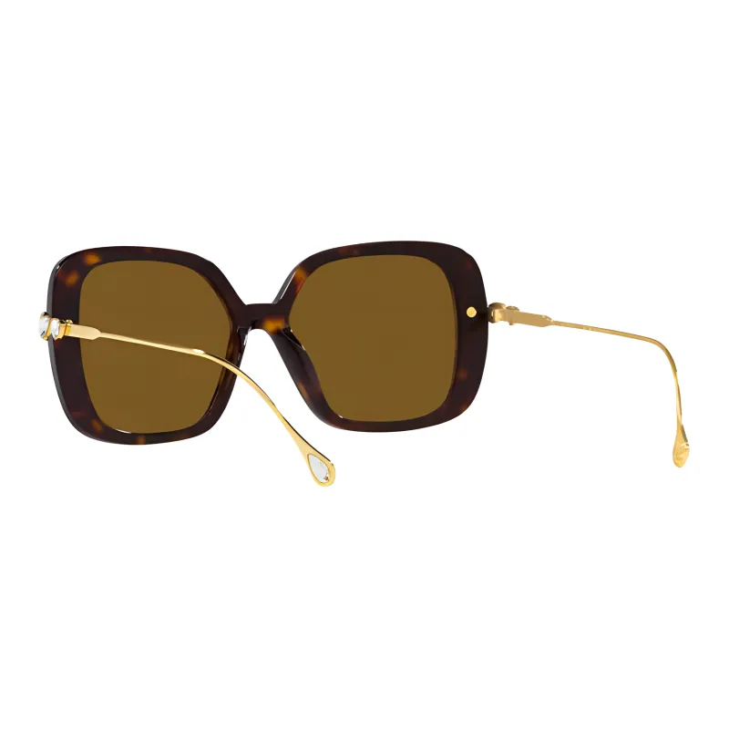 Swarovski Irregular Shape Sunglasses Women's Tortoiseshell-2