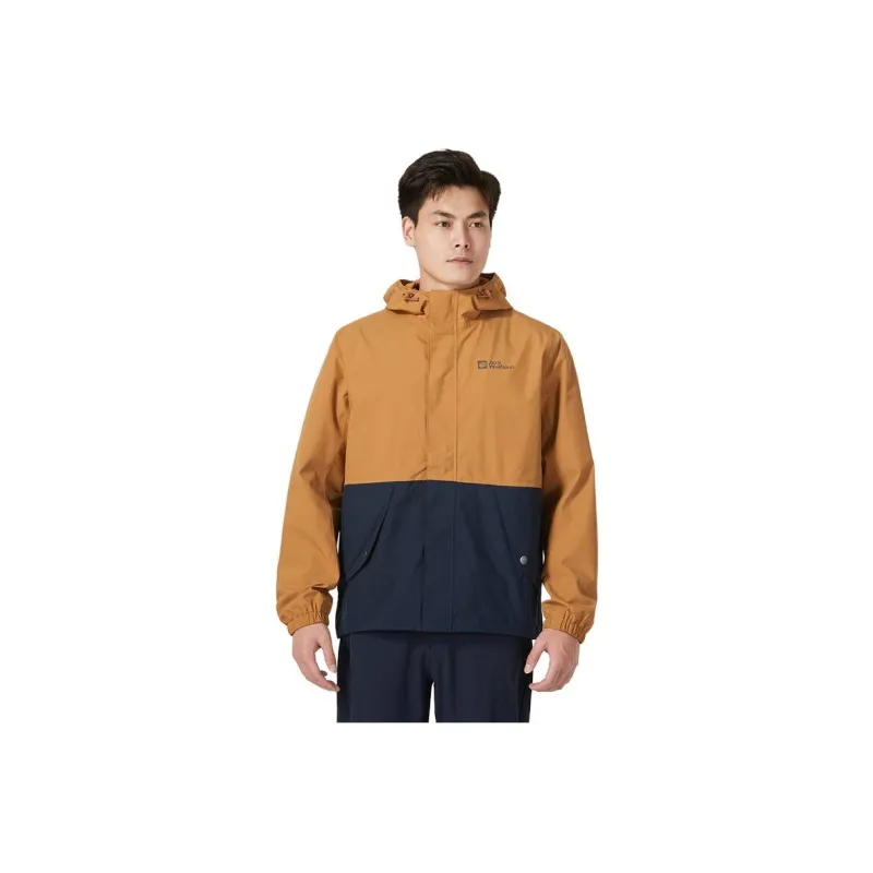 Jack Wolfskin Outdoor Hiking Waterproof, Windproof, And Breathable Windbreaker Jacket Men's-7
