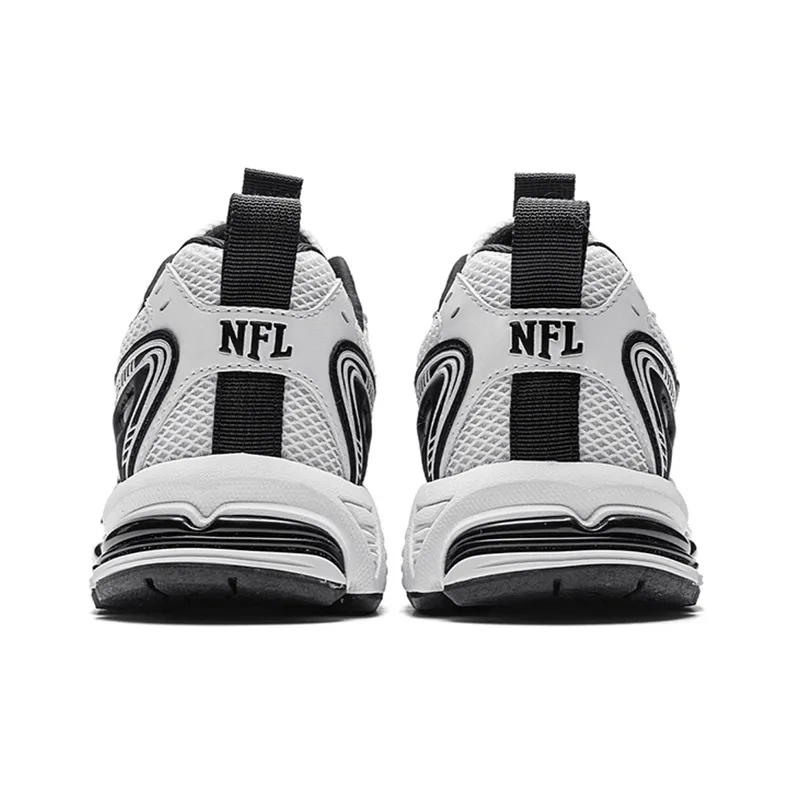 NFL Runner Low Top Casual City Commute Running Shoes Unisex White Black-4
