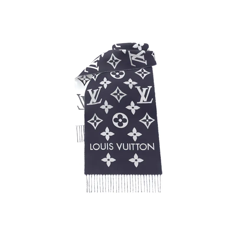 LOUIS VUITTON Knit Scarves Unisex Dark Blue-1