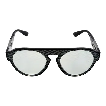 VERSACE Metal Plastic Aviator Sunglasses Men's Black