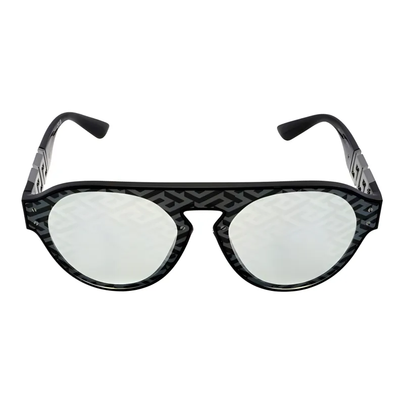 VERSACE Metal Plastic Aviator Sunglasses Men's Black-0