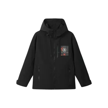 Antioffice Lace Up Windproof Windbreaker Jacket Men's