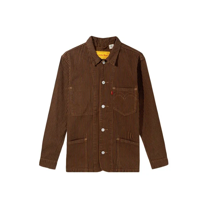 Levis Denim Jackets Men Brown-0