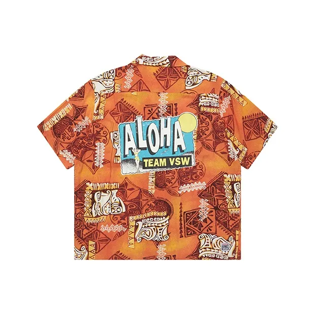 Vision Street Wear Shirt Unisex Orange Red-1