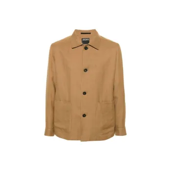 Ermenegildo Zegna Long Sleeved Buttoned Shirt Jacket
