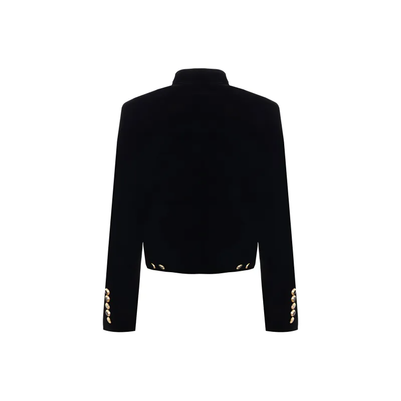 TOM FORD Bonded Velvet Military Chasseur Jacket-1