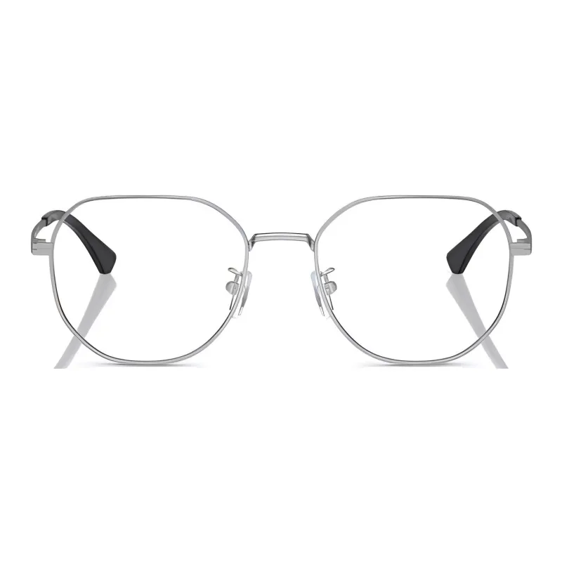 EMPORIO ARMANI Metal Irregular Shape Eyeglass Frames Men's Silver-1