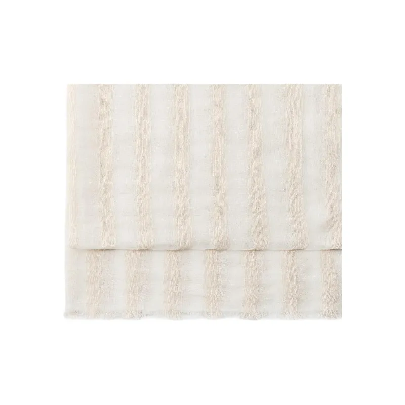 ZARA Cotton Knit Scarves Women's Beige-1