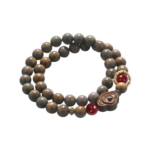 JIUHUASHAN Green Sandalwood Wooden Bracelets Unisex