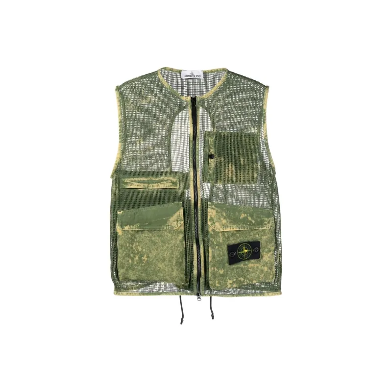 STONE ISLAND Vests Men Green-0