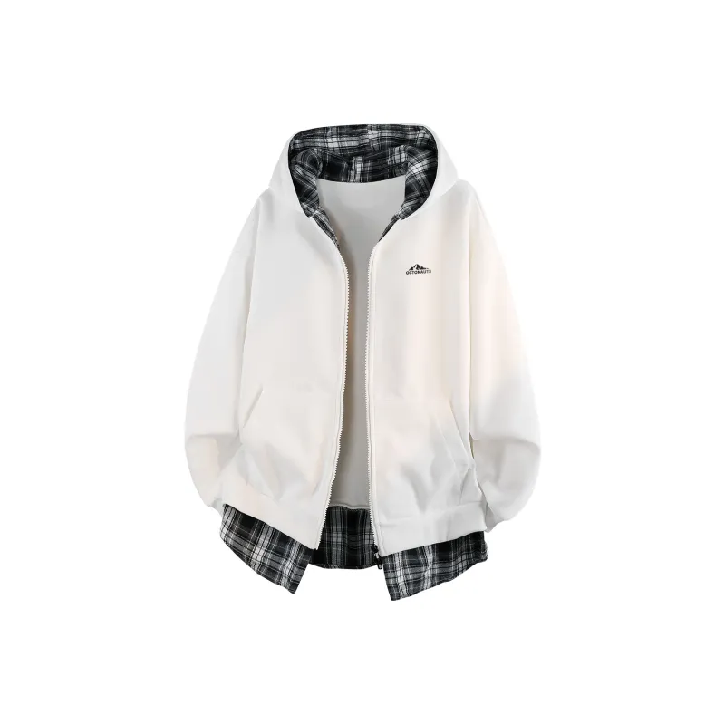 Small Columns Under The Sea Jackets Coats Unisex White-0