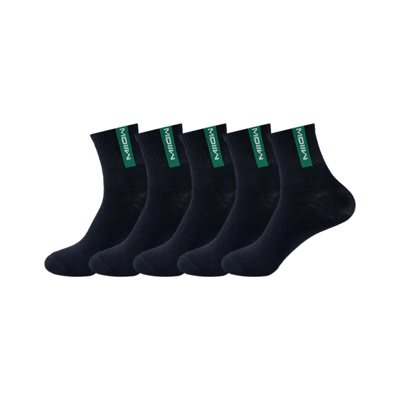 MIIOW Mid Calf Socks Men's 5 Pack-25