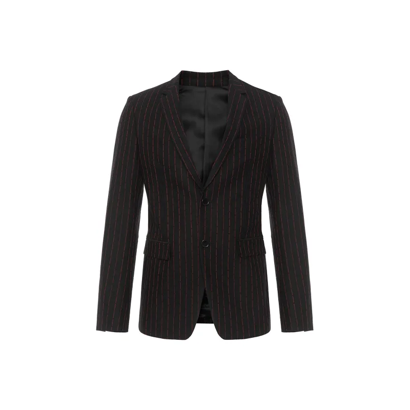ANDREW MACKENZIE Business Suits Men Black Red-0