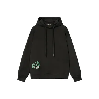 CAISEDI Sweatshirts Men Black