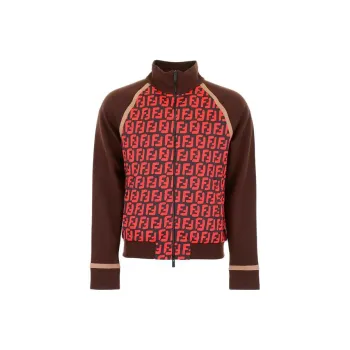 FENDI Denim Jackets Men Dark Brown