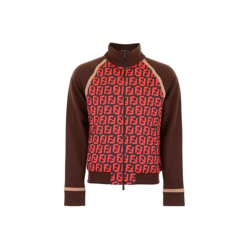 FENDI Denim Jackets Men Dark Brown-0