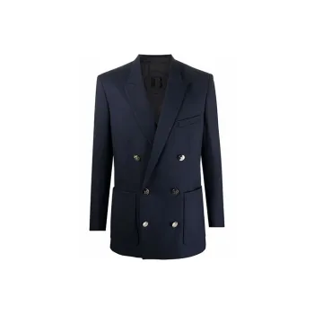 BALMAIN Business Suits Men Navy Blue