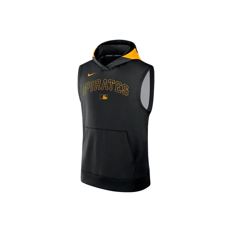 Nike Pittsburgh Pirates Authentic Collection Men's Nike Dri FIT Mlb Sleeveless Pullover Hoodie-0