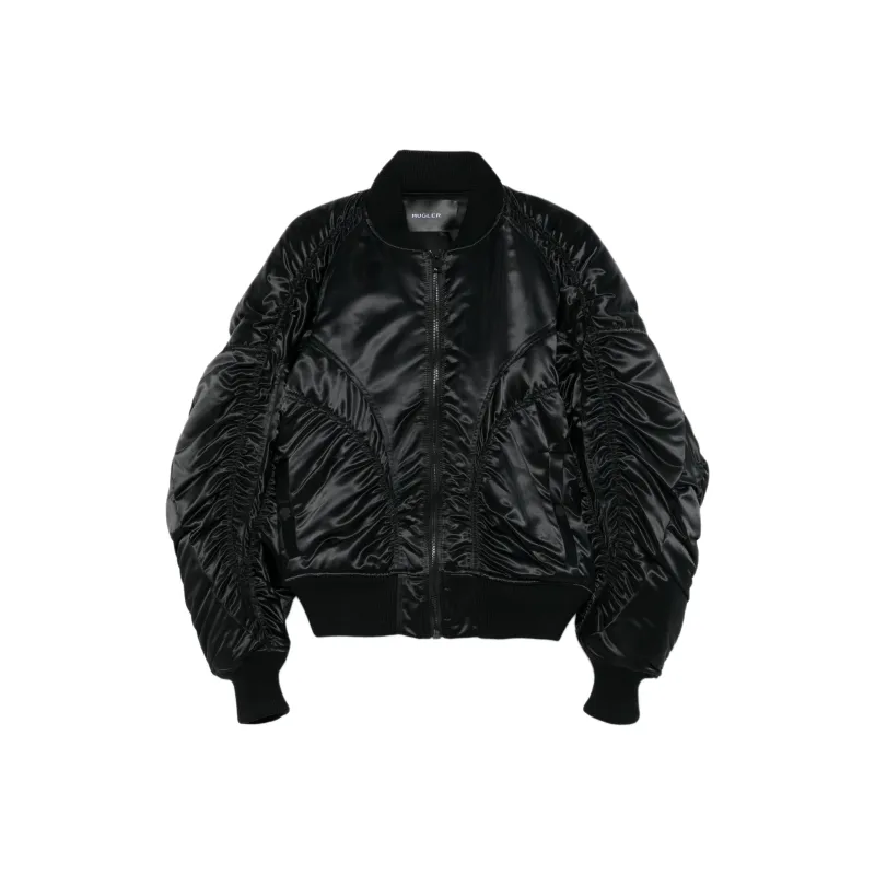 Mugler Satin Bomber Jacket-0