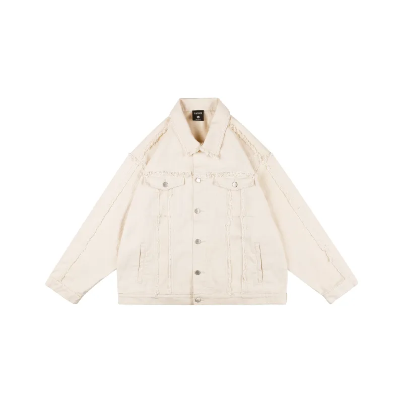 XINYINSU Denim Jacket Unisex White-0