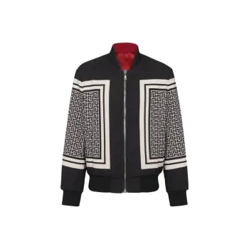 BALMAIN Reversible Monogram Bomber Jacket